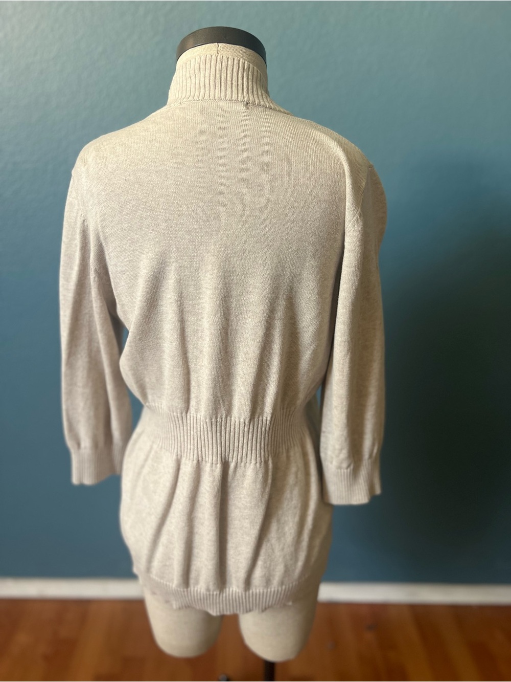 89th & Madison Light Beige Open-Front Women's Sweater Cardigan size XL - Picture 5 of 8